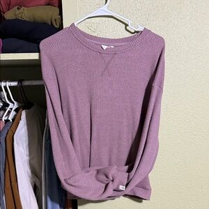 P'tula Lavender Waffle Knit Top
